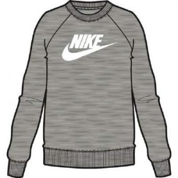 NIKE W NSW Essntl Crew FLC Hbr Camiseta de Manga Larga, Mujer, Pink Quartz/White, XL