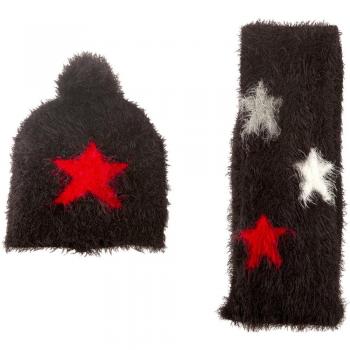 Tuc Tuc 38753, Set de Bufanda, Gorro y Guantes para Niñas, Negro, One Size
