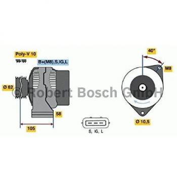 Alternador BOSCH 28V 90A para IVECO EuroCargo I-III