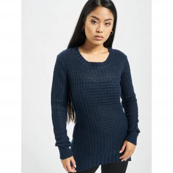 Jersey largo de punto con cuello ancho para mujer Urban Classics - Azul marino - Tallas XS a L