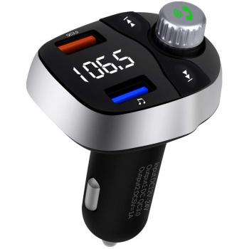 Aigoss Transmisor FM Bluetooth 5.0 con Quick Charge