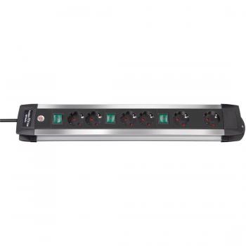 Base de tomas múltiples Premium-Alu-Line Technics con 2 y 3 interruptores