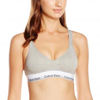 Calvin Klein Jeans Modern Cotton Bralette Lift Women's Sports Bra in Grey