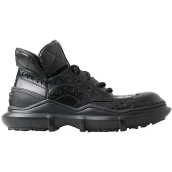 Dolce & Gabbana Black Leather Ankle Casual Boots - EU42/US9
