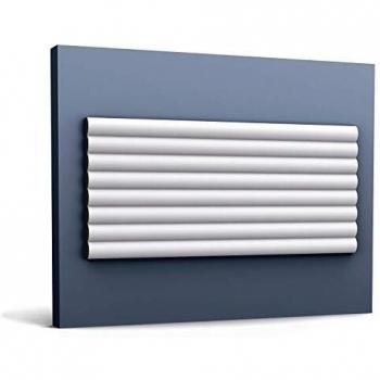 Orac Decor W110 Hill Wainscoting - Primed White Plain Modern Hill Polyurethane Panel Moulding, 5/8 in. D x 9-7/8 in. W x 78-3/4 in
