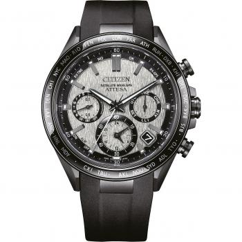 Citizen Attesa Eco-Drive Satellite Wave GPS Men's Watch CC4055-14H Black Rubber 44mm