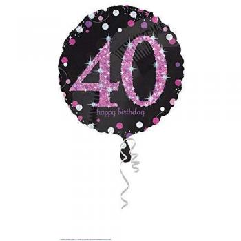 Amscan – 3378601 celebración 40 Lámina Globo prismáticas , color/modelo surtido