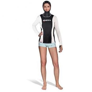 Mares Fire Skin She Dives L/Sleeve with Hood - Traje de Buceo para Mujer, Color Negro, Talla XXS