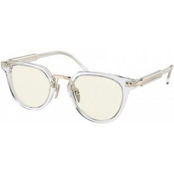 Prada PR 17YS Col. 2AZ09N Men's Sunglasses and Eyeglasses - Panthos Transparent Frame, Blue-Light Block, Size 49
