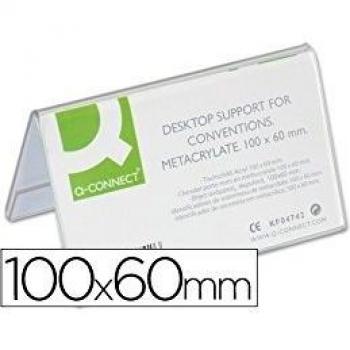 Identificadores sobremesa q-connect metacrilato tamaño 100x60 mm ref.5729