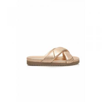 Cerruti 1881 Beige Sheepskin Sandal - EU38/US8, Female Sliders, Size: 8 US, Beige Leather Braided Sandal