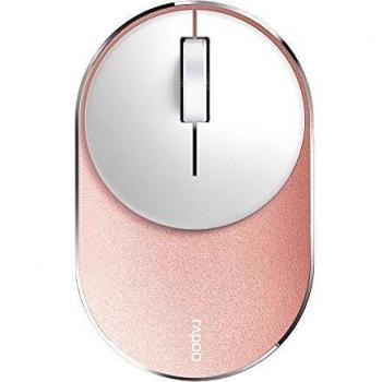 Rapoo M600 Silent Mini Multi-Mode Wireless Optical Mouse Rose Gold 1300 DPI Ambidextrous RF Wireless + Bluetooth
