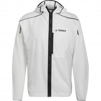 adidas Terrex Agravic Windweave Waterproof Running Jacket - White, Size M