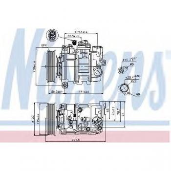 Compresor de aire acondicionado NISSENS 89529, tipo: compresor, características: compatible con vehículos específicos, alta eficiencia en refrigeración, fácil instalación, durabilidad garantizada
