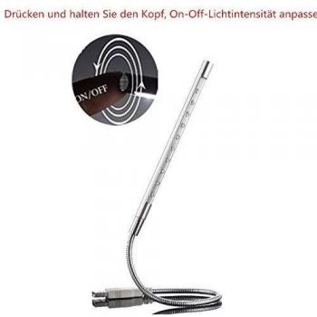 eleidgs 10 LED, USB realizado Tiras de Luz, Dimmable HELLERMANN Varilla para PC o portátil zooms Cuaderno de viajeros kampierende Senderismo Lectura Escritura Ordenador Dimmable on off