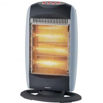Infiniton HAR-120 Estufa Halógena 1200W con 3 Niveles de Temperatura y Oscilación Horizontal, Dimensiones 31x46x20cm, Voltaje 230V, Color Gr