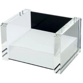 Wedo Acryl Exklusiv - Porta tacos de notas, transparente/negro