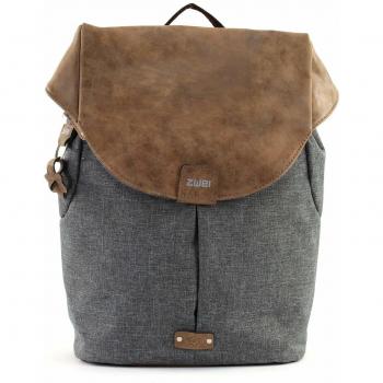 Mochila OLLI O2 y OLLI O12, Marca ZWEI, Color Gris Piedra, 37cm x 31cm x 13cm, Para Mujer