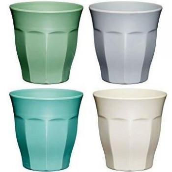 Colourworks Unbreakable' Melamine Tumbler Cups, Multi-Colour, 280 ml