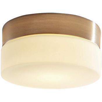 Lindby Plafón para baño Amilia, lámpara de techo moderna de metal con pantalla de vidrio Ø 11 cm, incluye 1 llama G9