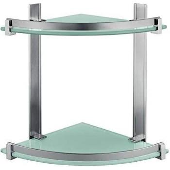 Gedy CD813800A00 Portaobjetos angular, cepillado