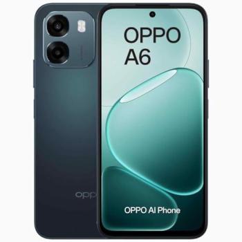 Smartphone OPPO A6 5G, 6GB RAM, 256GB ROM, Pantalla 6.75 LCD 120Hz, Doble SIM, Batería de 6550mAh, Negro Saphir