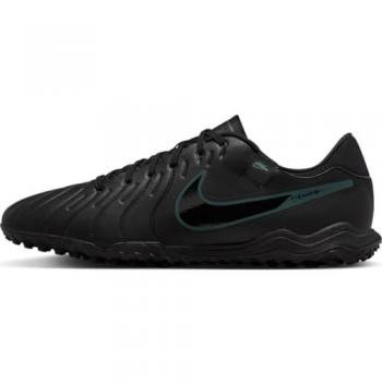 Nike Tiempo Legend 10 Academy TF Zapatillas de fútbol turf para moqueta, perfil bajo, color negro, talla 43