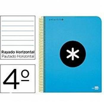 Bloc Antartik A5+ Rayado Horizontal tapa Dura 80 hojas 100gm2 Azul con margen