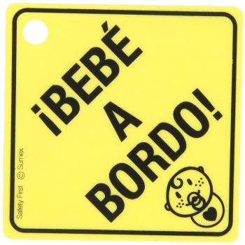 Sumex Babyesp - Cartel Aviso Bebé A Bordo Con Ventosa
