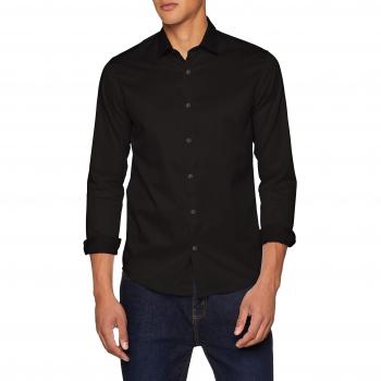 Only & Sons Onsalves LS 2-ply Easy Iron Shirt Noos, Camisa para Hombre, Negro Black, Medium