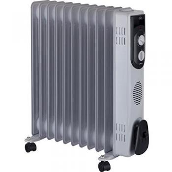 Jata R111 Radiador de Aceite con 11 Elementos caloríficos, 2500 W, Acero Inoxidable, Blanco