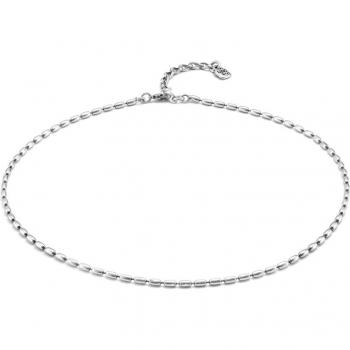 UNOde50 Silver Plated Oval Link Necklace with Lobster Clasp