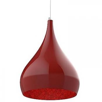 Lámpara de Techo Monocolor Brillante Ø25cm, E27, Metal Rojo Brillante