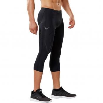 2XU Compression Mallas 3/4, Hombre, Negro, 100