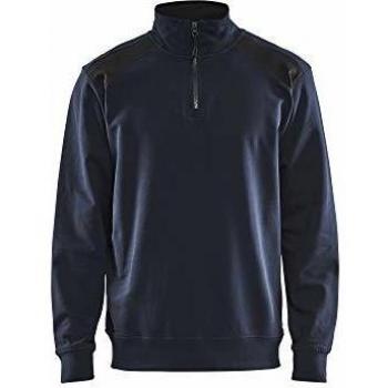 Blaklader Two-Tone Trucker Neck Sweatshirt Navy/Black Size S