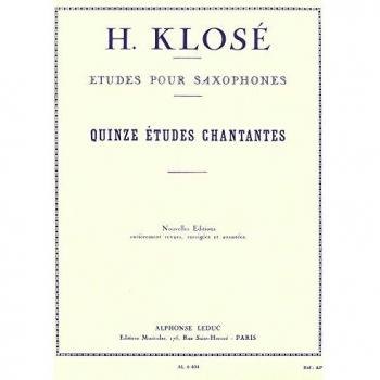 Estudios Cantantes para Saxofón - Quinze Etudes Chantantes de Hyacinthe Klose