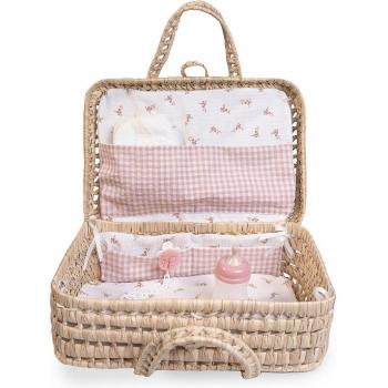 Muñecas Antonio Juan - Canastilla/Maleta de Palma flores y vichy