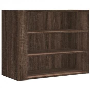 Armario de Pared de Madera de Ingeniería Marrón Roble 75x35x60 cm, Armario Flotante, Armario Montado en la Pared, Armario de Baño