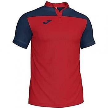 Joma Hobby II Short Sleeve Men's Polo Shirt Red-Navy