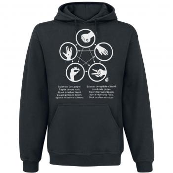 The Big Bang Theory Rock Paper Scissors Lizard Spock Sudadera con capucha Negro