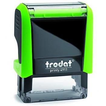Trodat 4911 Printy Sello Automático No a la Orden, entintaje automático, Tamaño de la Placa de Texto 37 x 14 mm, color azul