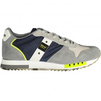 Blauer Blue Polyester Sneaker - EU44/US11, Sneakers, male, Multicolor, Size: 11 US Contrasting Logo Sneaker