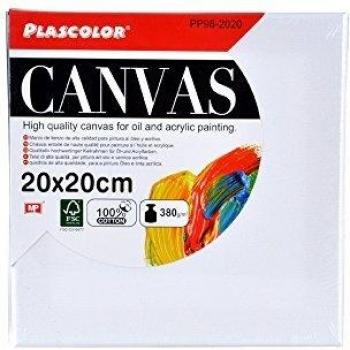 Plascolor PP98-2020 - Lienzo y bastidor de madera, 20 x 20 x1.5 cm, 380 g / m2