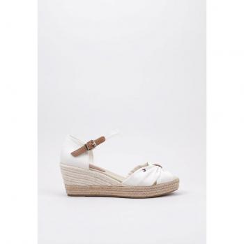 Sandalias Mujer Tommy Hilfiger Basic Open Toe Mid Wedge 36 Blanco