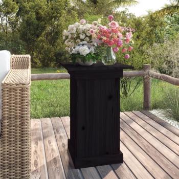 Soporte de flores y plantas de madera maciza de pino negro 40x40x60 cm