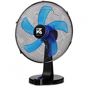 Di4 Aria Silence 40- Ventilador de Sobremesa, 40cm Diámetro, 5 Hélices y Oscilación derecha/izquierda 90º