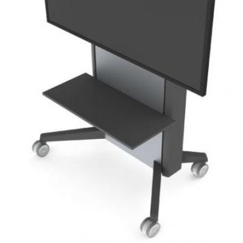 Carro Multimedia SMS Presence con Estante Gris para Televisores Digitales - Diseño Moderno