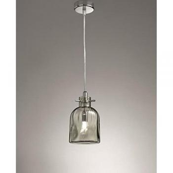 Lámpara colgante de diseño Bossa Nova gris humo 150cm H x 15cm W x 15cm D