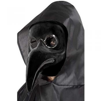 Smiffy 's 48317 auténtico médico de la peste negra máscara, negro, un tamaño