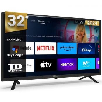 Smart TV 32 pulgadas HD con control por voz y asistente de Google - TD Systems PRIME32C19GLE